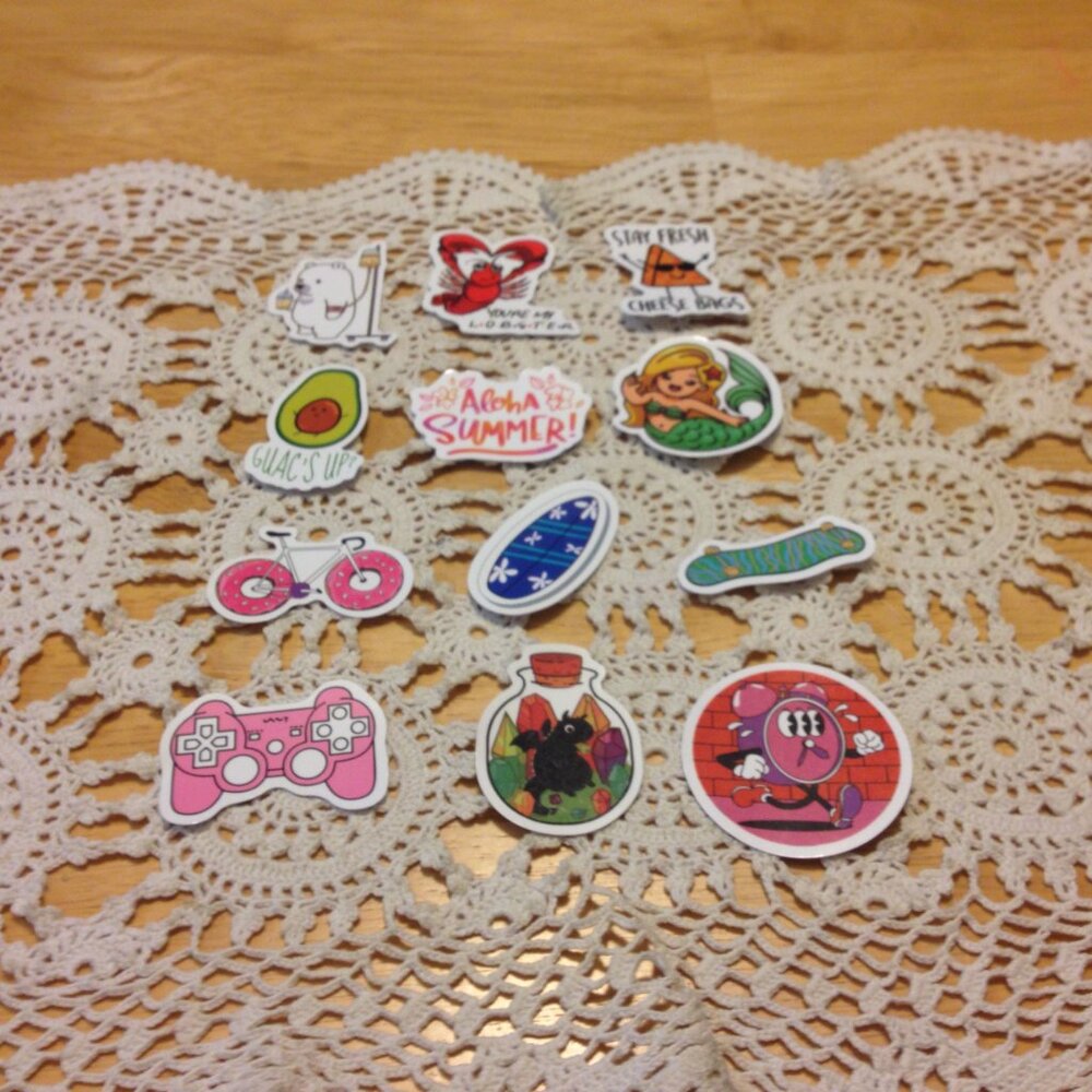 Stickers, Whimsical Attitude theme, 12 new stickers